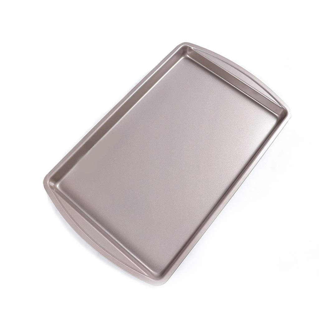 ZHANGXIAO Bandejas para Horno, Acero Carbono Horno Rollo De Pastel Mollete Rectángulo Un Pan Galletas Plato De Hornear No Pegajoso (tamaño : 50×30.5×3.5cm)