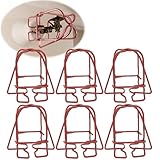 Happy Tree (6 Pack) 3/4' IPS Red Fire Sprinkler Head Guard for Pendent & Upright & Horizontal Sidewall Head - Double Hook
