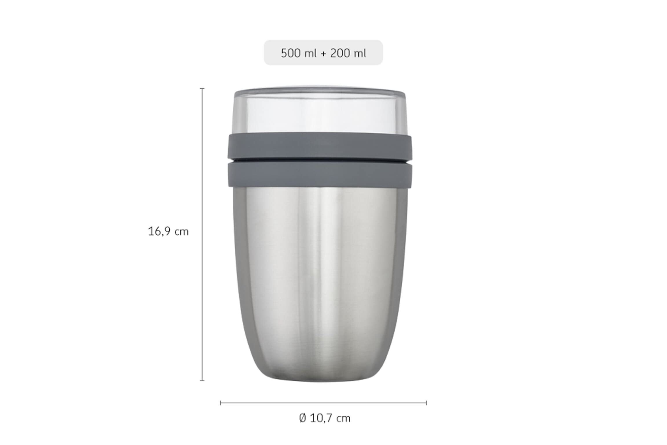 Mepal – Thermo-Set Hot and Cold – Black Edition – Thermo-Lunchpot mit Lunchbox 1500 ml – Hält Speisen Lange warm oder kühl – Brotdose mit Fächern, geeignet für bis zu 8 Butterbrote