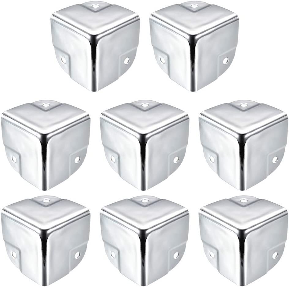 Protectores de esquinas de metal Protectores Esquina de la encimera de la abrazadera angular, protector de reposapiés, Protectores de esquinas de caja Protector de borde de caja 40 X 40 X 40 mm Tono p