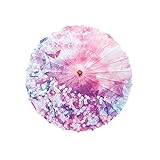 和傘 踊り傘 紙傘 和風 番傘 古典風 コスプレ 手作り 子供 大人 コスチューム小物 日傘 長傘 七五三 インテリア 花柄 撮影道具 直径82cm 桜吹雪×ピンク