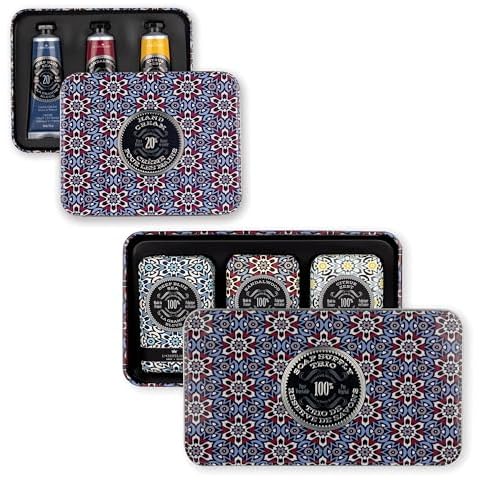 La Chatelaine Red Mosaic Hand Cream Trio and Luxury Soap Trio Gift Sets l Made in France | Plant-Based | Enriched with Organic Shea Butter Cover