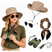 5 PCS Safari Costume Accessories for Adults, Zoo Keeper Outfit