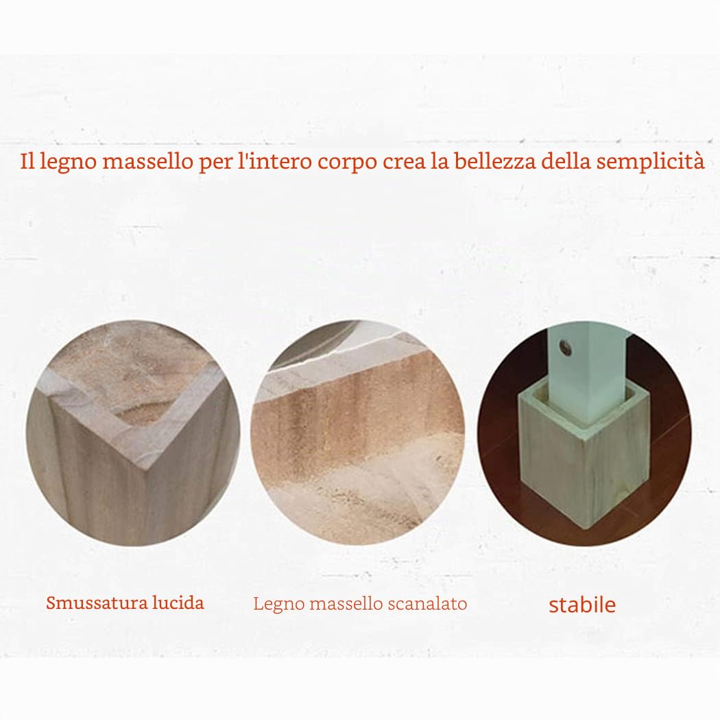 Altezza 10 cm Sollevatori da Letto Rialzo per Mobili In Legno di Pino Rialzi per Tavolo Rialzi di Letto per Tavolo Gambe Mobili per Letto Aumentare l'altezza del Mobile Set da 4 Pezzi (10x10cm)