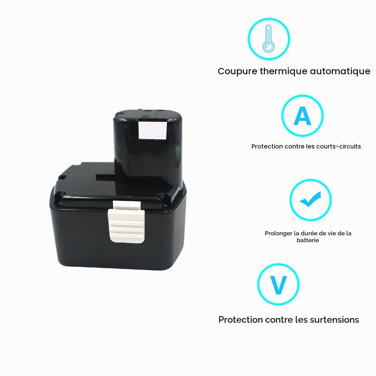 Batterie 14.4V 2Ah remplacer pour HITACH EB14B EB1412S EB1414 EB1414L EB1414S EB1420RS EB1424 EB1426H EB1430H EB1430R