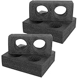 UTHCLO Getränkehalter Satz aus Schwarzem Perlwollmaterial mit 4 Becherhaltern zum Mitnehmen Stabil und Tropfsicher für Getränkeauslieferung und Restaurants