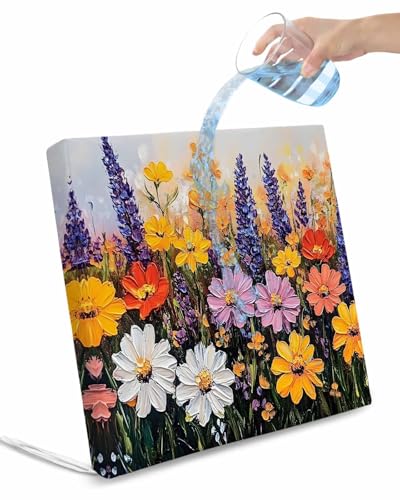 2 Pack Colorful Flowers Waterproof Cushion Covers with Ties, Outdoor Patio Chaise Lounge Chair Seat Cushion Slip Covers Replacement(Only Cover) Modern Botanical Floral Oil Painting 24