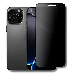 [GL CASES] Pelicula Anti Espião Em Cerâmica Pelicula iPhone 16 Pro Privacidade Com Cobertura Total 100% Da Tela Película Privacidade iPhone 16 Pro Fosca