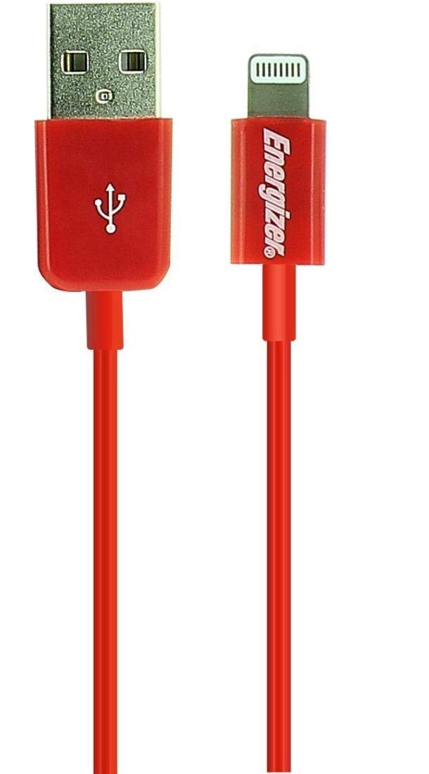 Energizer LCAEHUSYIPRD2 Lightning Connector Data Cable for iphone - Red