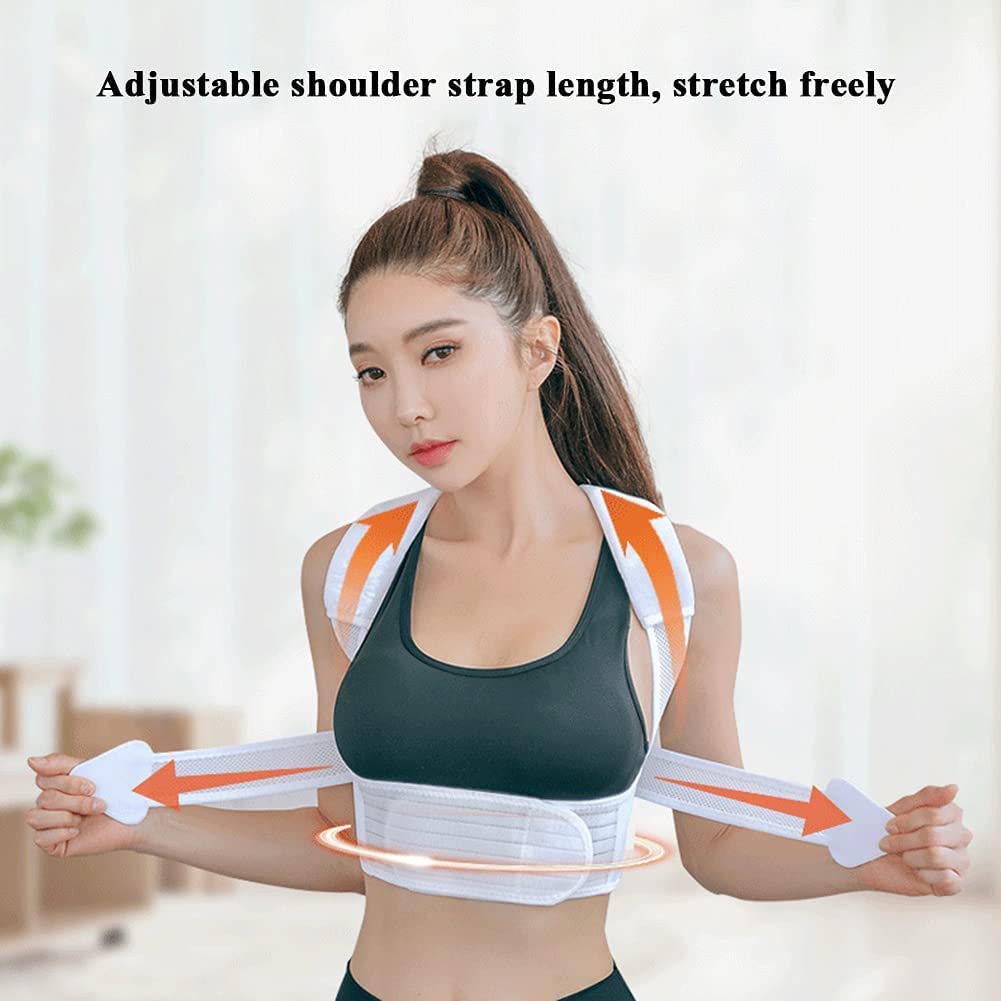 Corrector De Postura para Mujeres Y Hombres, Terapia Física Postura Ajustable Enderezador De La Espalda, Apoyo De La Postura De La Columna Vertebral Ayuda A La Parte Superior De La Espalda,