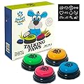 Talking Paws - Recordable Training Buttons for Dogs, Puppy & Pets. Free Stickers. Train Your Dog Easily To Press Buzzers And Voice What They Want To Do. The Perfect Present For Your Pet.