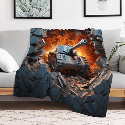 Manta para sofá Panzer de franela suave ideal para tardes de cine 3