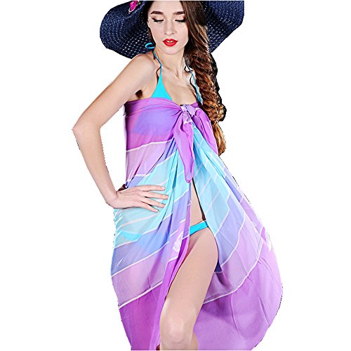 Women Sexy Chiffon Swimsuit Bikini Cover Up Summer Dress Beach Scarf Shawl Wrap Sarong