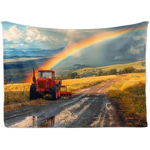 Warm Fluffy Tractor Blanket for All Ages Cover