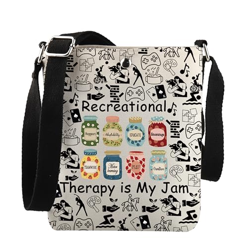 Recreation Therapist Gift Recreational Therapy is My Jam Crossbody Bag Therapist Appreciation Gift