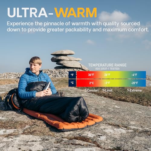 Featherstone Moondance 25 850 Fill Power Down Top Quilt Mummy Sleeping Bag Alternative for Ultralight Backpacking Camping and Thru-Hiking miniatura 3