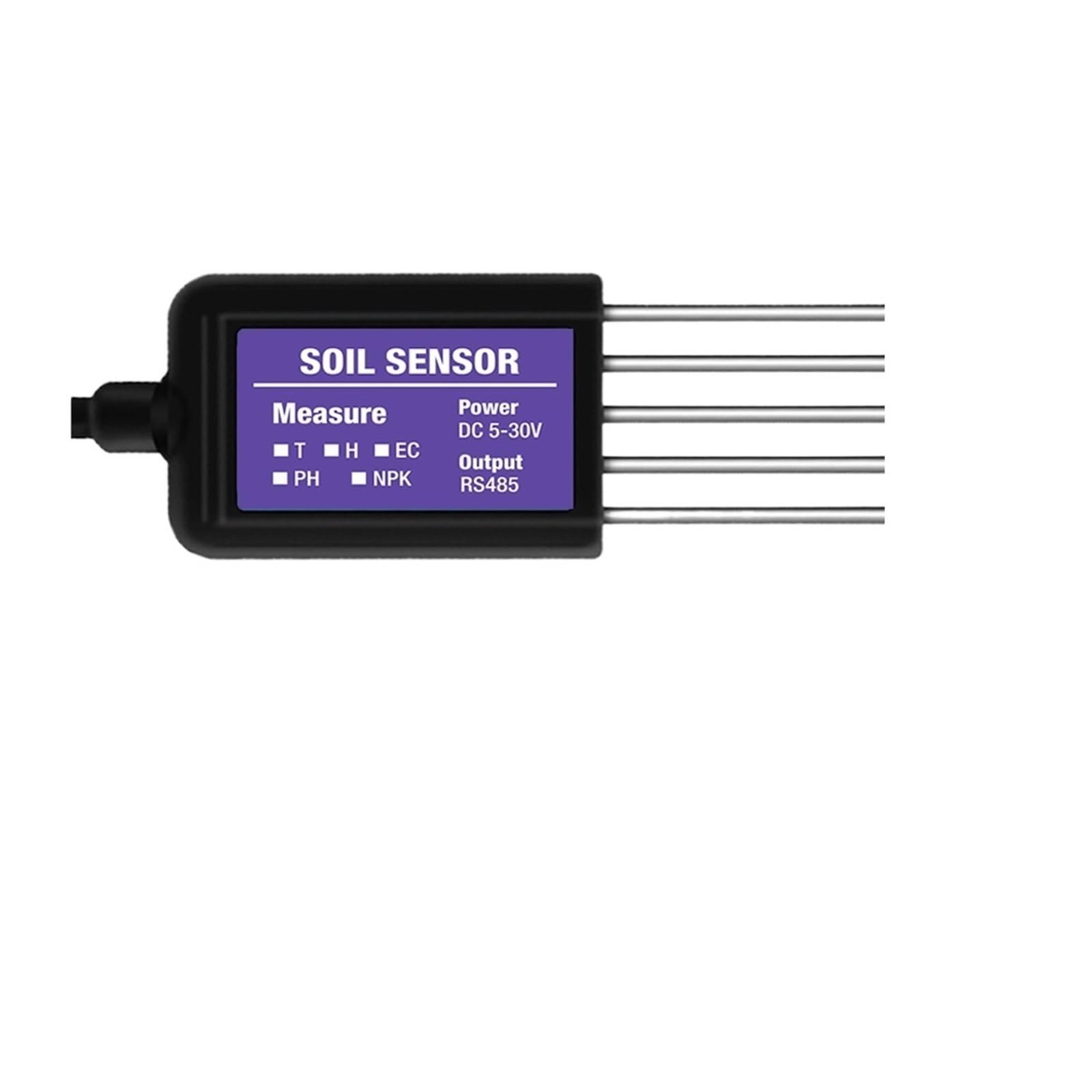 PXQCHAVLN RS485 Modbus Soil Sensor 7 in 1 Measures Soil Moisture Temperature Humidity EC PH NPK(Th-ec-ph)