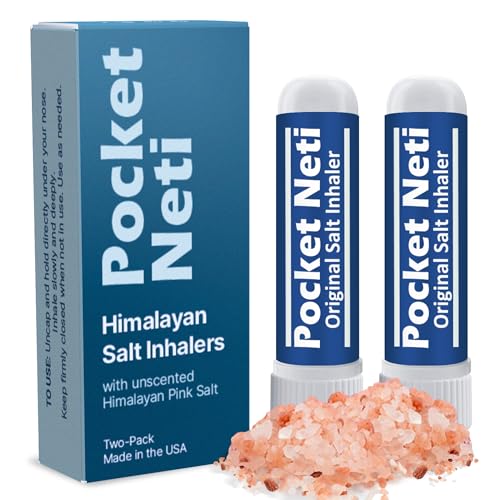 Basic Vigor Himalayan Salt Pipe Inhaler (No Scent No Essential Oils) 2 Pack Portable Salt Therapy by Pocket Neti