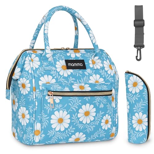 Image of MAMMA Diaper Bag for mothers for travel | Small Baby Bag for mother Travel, 3 ways carry | Mini Diaper Bags for Mom for Travel, Waterproof Baby Diaper Bag for mother carry with 9 months warranty