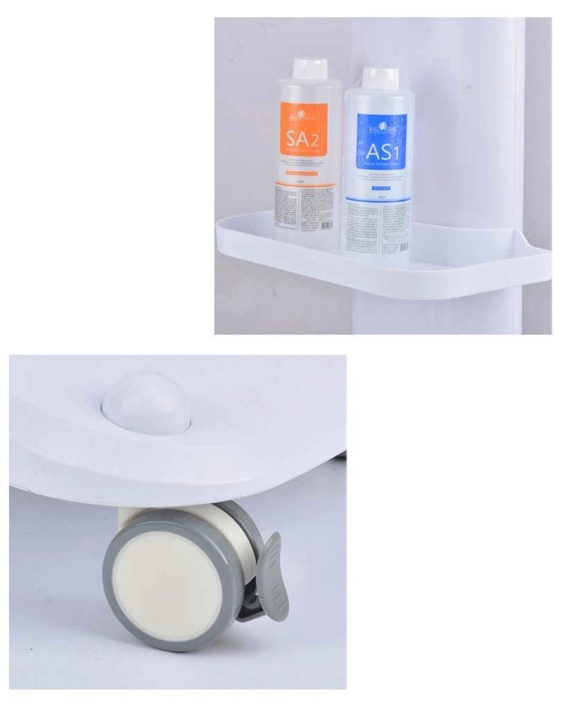 Carrelli a mano mobili, carrelli a mano per lo stoccaggio dei servizi, da scrivania, per la bellezza, portastrumenti, rastrelliere mobili, gruppo ABS a tre strati con freno o carrello, carico 60