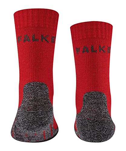FALKE Unisex Kids TK2 Explore Hiking Socks, Red (Fire 8150), 10-12.52