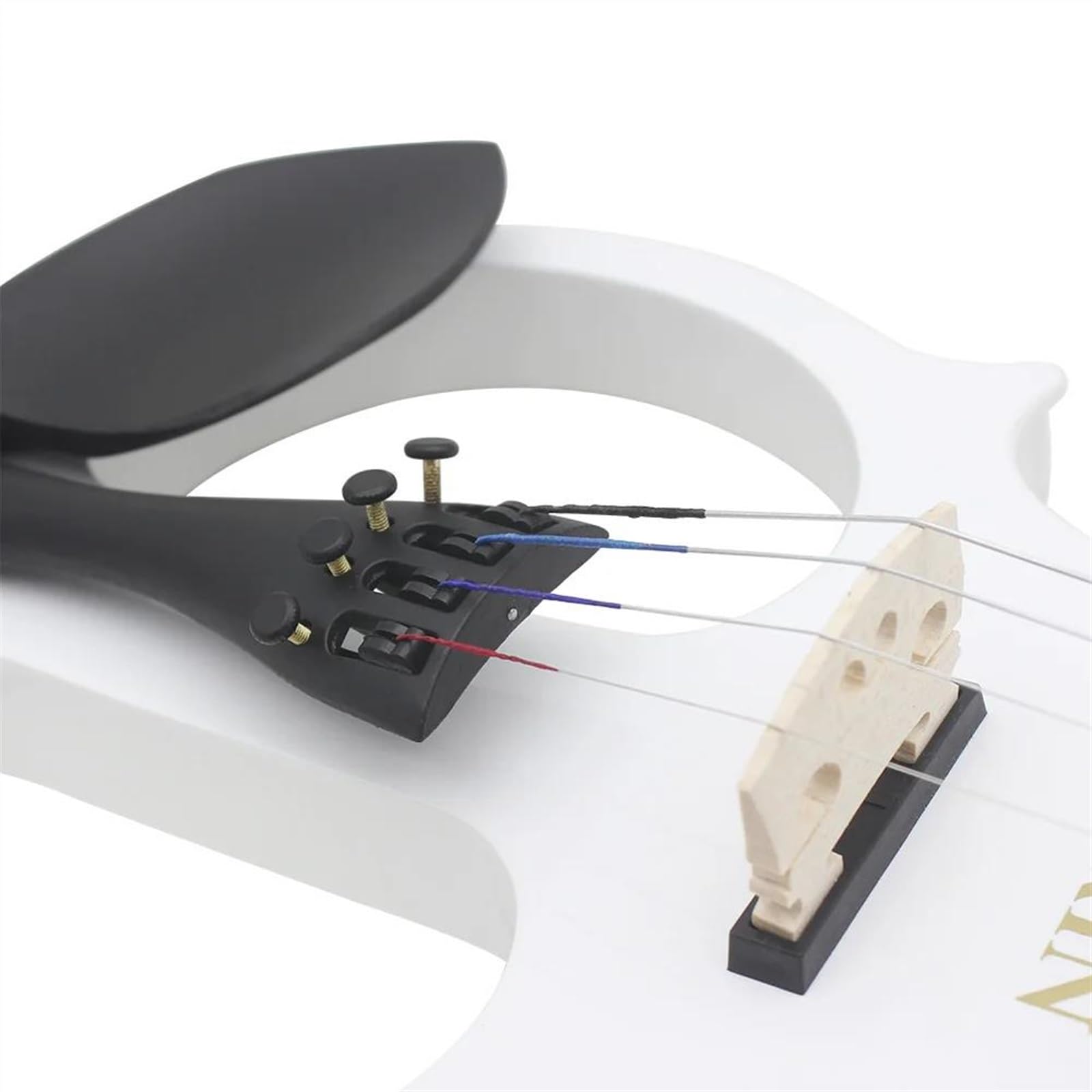 Erwachsenen geige Anfänger 4/4 Elektrische Violine Weiße Oberfläche Ahornplatte