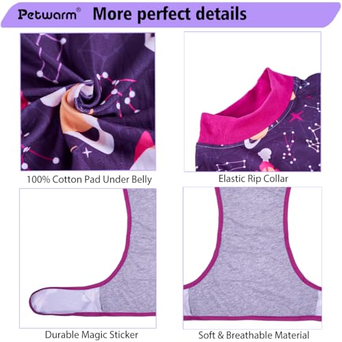 Combinaison pour chien PetWarm violette S pour soigner votre compagnon - 5