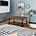 Alaterre Furniture Pomona Coffee Table with Storage Shelf-Industrial Modern Metal, Solid Wood, and Easy Assembly Farmhouse Living Room Furniture, 42-Inch, Rustic Natural