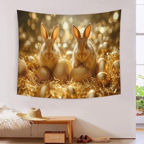 Tapisserie art mural lapin 3D MJFCoin tenture murale tissu deco chambre