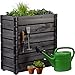 Produktbild dobar® 58442FSCe Hochbeet Stecksystem | Salatbeet Massivholz | Erhöhtes Gemüsebeet | Balkonbeet für die Anzucht/Dekoration | Pflanzkasten inklusive Pflanzfolie | 79 x 37 x 79 cm | Anthrazit