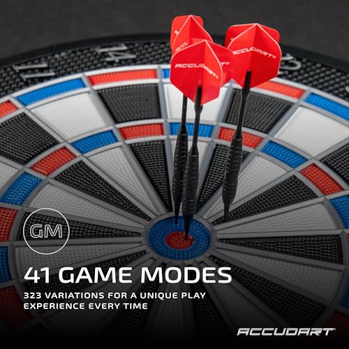 Accudart Aurora 15.5 Electronic Dartboard - 41 Games, 323 Variations, Official Tournament Size, 10 LED Displays