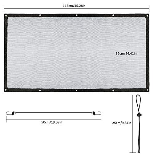 FREESOO Hundenetz Auto Schutz Barriere Auto Haustier Sperren Sicherheitsnetz, Schutznetz Universalmaschen Zaun Haustier Netz Barriere Mesh 115 x 62 cm