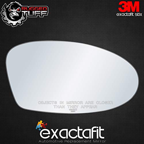 Exactafit 8151R Passenger Side Mirror Glass Right Hand Replacement Compatible With 1999-2004 Oldsmobile Alero 2002-2005 Pontiac Grand Am Diagonal 8-5/16 Inch #TOP2