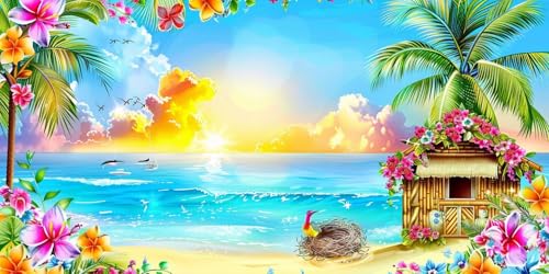 Broderie Diamant Poulets de plage 5D DIY Peinture 60 x 120 cm