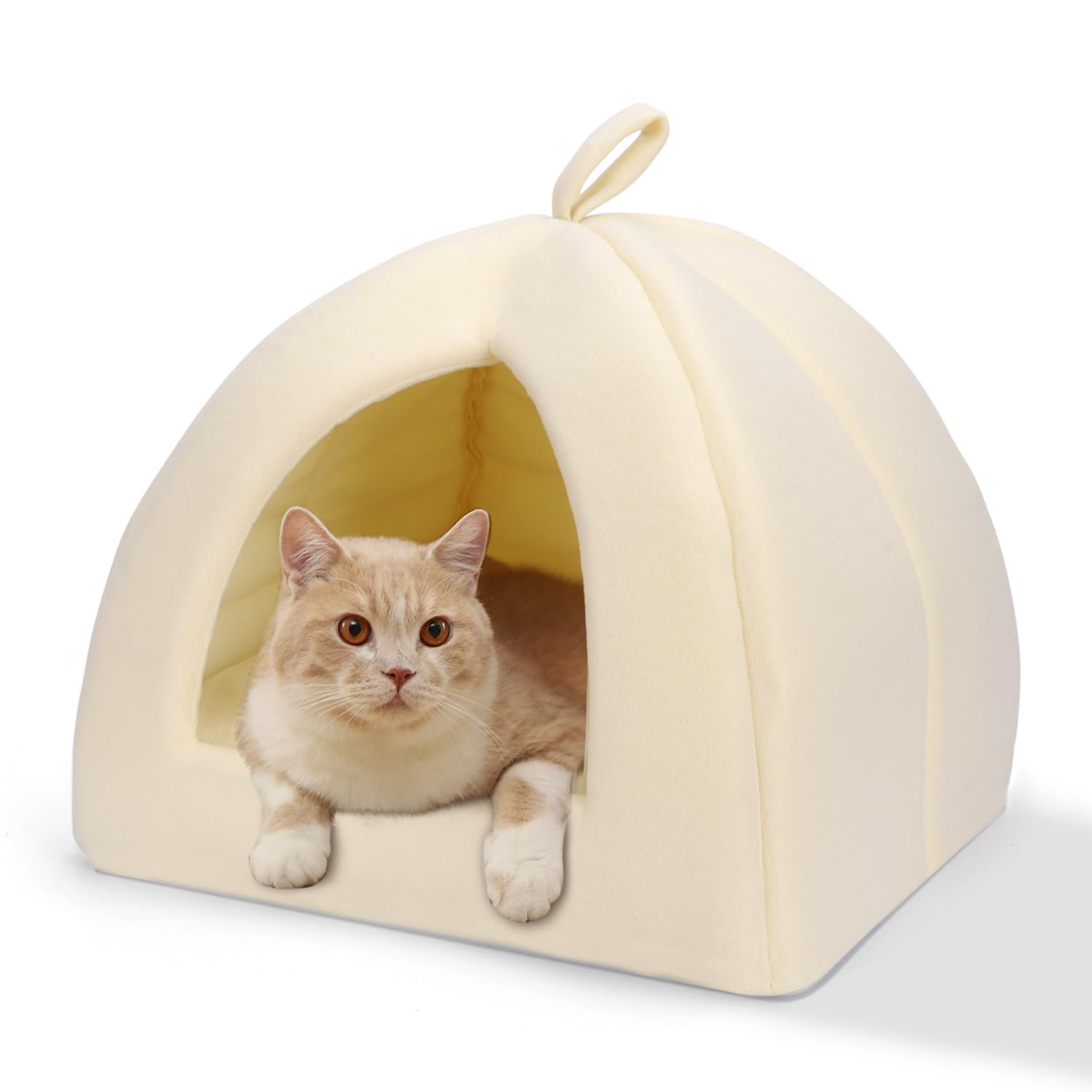 Nobleza Cat Bed, Cat Tent, Two IN One, Cama para Gato Perro, Cama Gato Cueva Mediano Lavable con Cojín Extraíble, Casas para Gato Perros 38x38x33cm