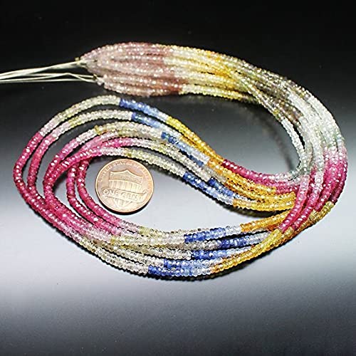 LKBEADS Niebieski różowy żółty pomarańczowy wielokolorowy mikro fasetowany luźny okrągły kamień szlachetny rzemiosło koraliki sznur 45 cm 2,8 mm