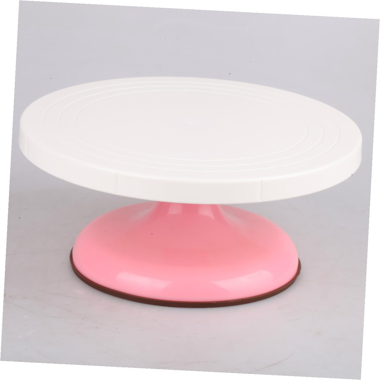 Plato Rotatorio para Tartas DIY Redondo, Manual, Plástico Rosa para Hornear