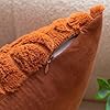 COSIBONO Pumpkin Fall Decorative Throw Pillow Covers 18"x18", Set of 2 Rust Red Soft Faux Fur Pillow Covers for Autumn Harvest, Fluffy Plush Accent Pillow Cases for Farmhouse Couch Cushion Covers #1