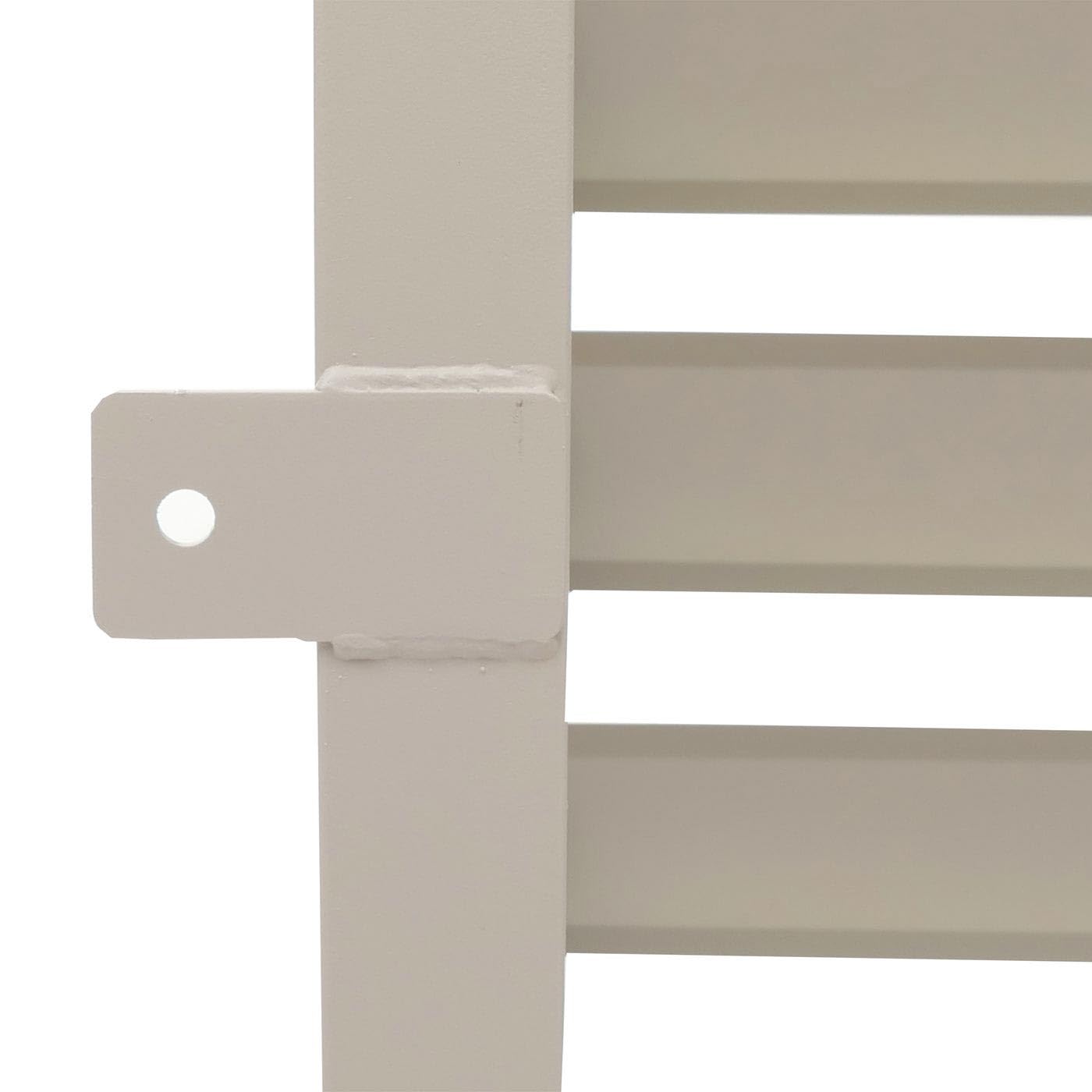 Copertura per climatizzatore/Pompa di Calore HWC-O43, Protezione per fioriere, Metallo 80x90x38cm - Grigio-Bianco