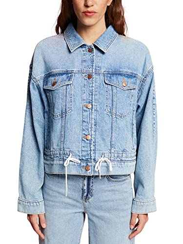 ESPRIT Damen 043CC1G301 Blazer, 902/Blue Medium Wash, XL