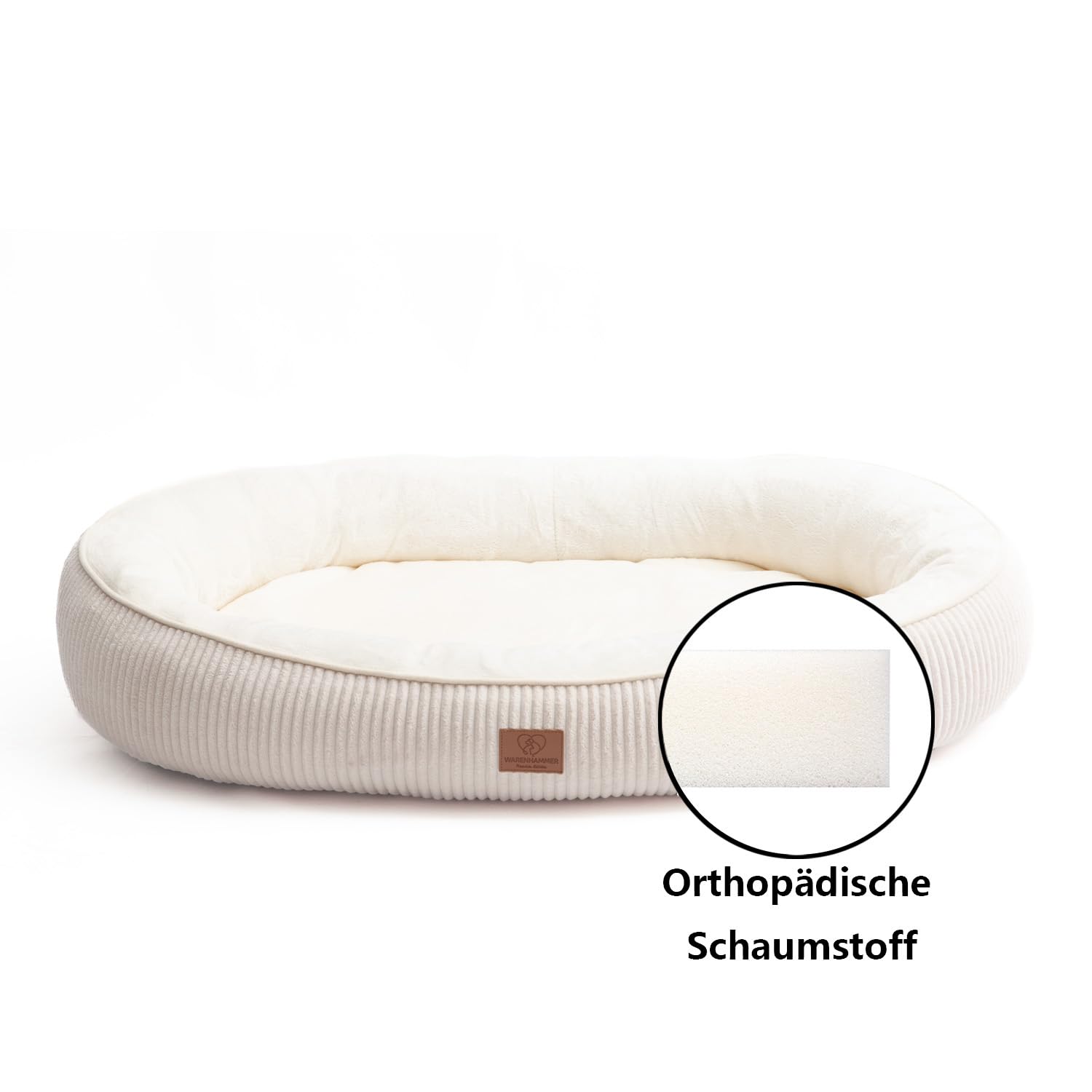 Hundebett Orthopädisches Premium Hundebett, flauschig weich, abnehmbar/waschbar 22 cm hoch, weiches Flanell/herausnehmbare Innenmatratze/Dicker Rand (100 x 70 x 22 cm)