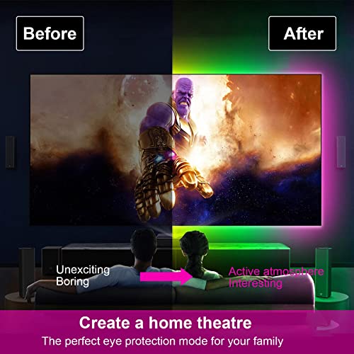 Rucumin 32.8Ft Led Lights For Bedroom,Rope Lights,Music Sync Color Changing Led Strip Lights With App And 44 Keys Remote Control, Rgb Led Light Strips For Party Christmas Kitchen Room Decor thumb #3