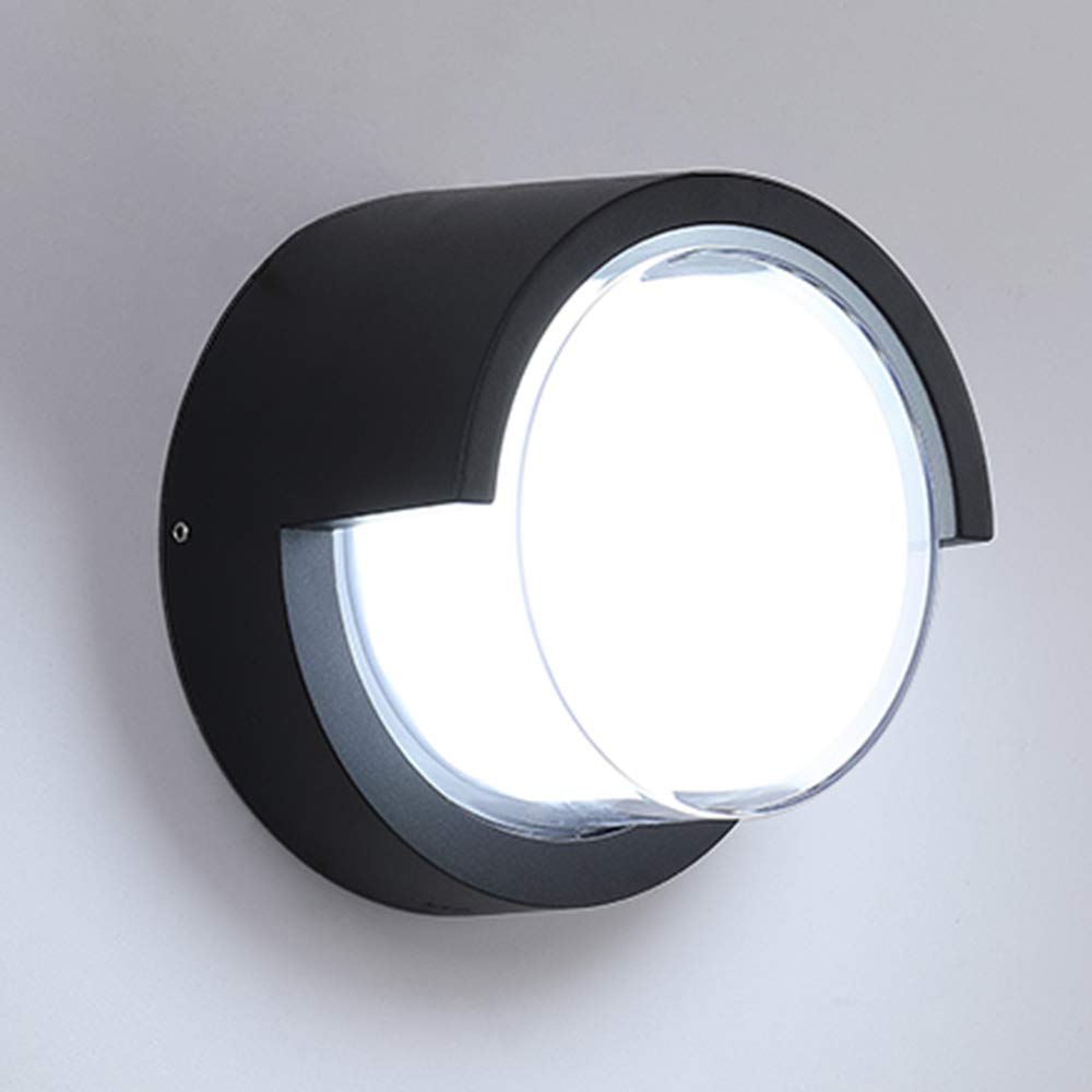 Mengjay 5W Outdoor LED Wall Light IP65 Wall Lamp Waterproof LED Wall Lighting Garden Lamp 12X12X6.5CM (Cold Light 6000K)
