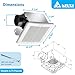 Delta Breeze GreenBuilder Exhaust Ventilation Bath Fan 80 CFM Energy Efficient Quiet Operation Motor with Humidity Sensory and LED Light, White