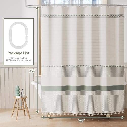 Amazerbath Boho Shower Curtains For Bathroom thumb #6