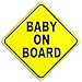 Auto Magnetschild BABY ON BOARD | Schild magnetisch Baby an Bord (15 x 15 cm)