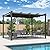 PURPLE LEAF 11' X 13' Outdoor Pergola with Retractable Canopy Aluminum Shelter for Porch Garden Beach Sun Shade Grape Trellis Pavilion Grill Gazebo Modern Backyard Deck Metal Patio Pergola Gray