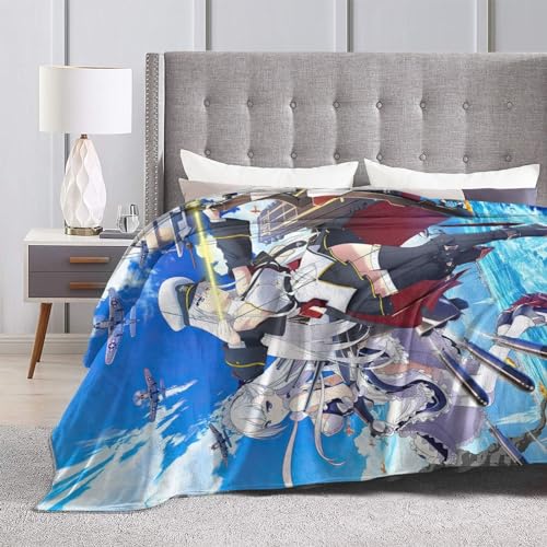 Osuki Azur Anime Lane Throw Blanket Cozy Ultra-Soft Micro Fleece Lightweight Blanket For Sofa Bedroom Living Room 60""X50"" thumb #3