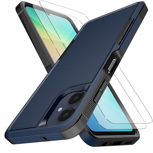 YmhxcY for Galaxy A06 Case, [10 FT Military Grade Drop Protection] [Non-Slip] [2 pcs Screen Protector] Heavy Duty Full-Body Shockproof Case for Samsung Galaxy A06 6.7"-Blue