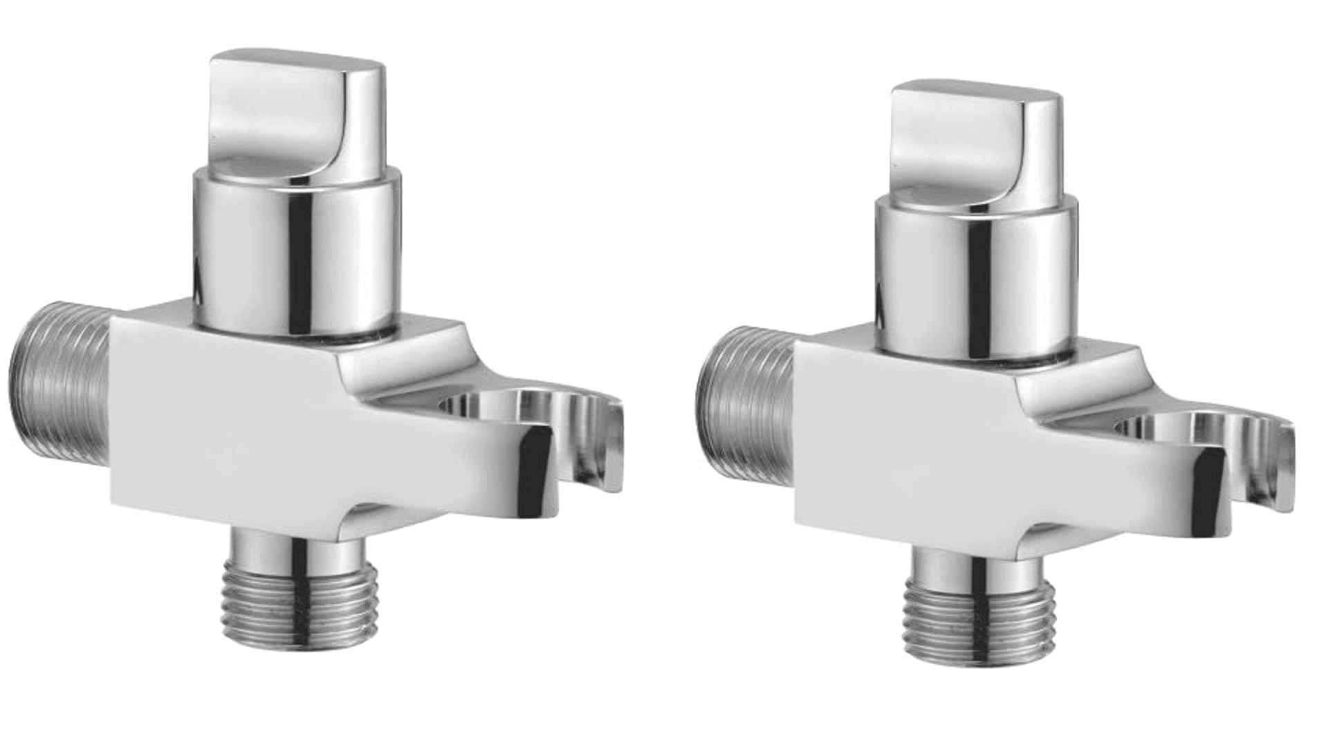 Kamal Brass Angle Cock with Hook Faucet with Wall Flange | Wall Mount Installation Type | Elegant Finish, Anti-Corrosive - Silver (Pack of 2) (B0CXXHPQX3) Amazon Price History, Amazon Price Tracker